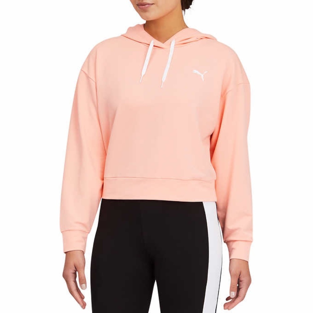 NEW PUMA Lightweight Modern Sport Hooded Sweatshirt - Hoodie - Apricot Blush